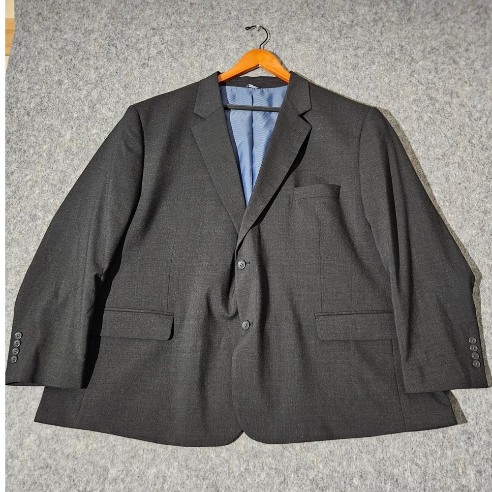 GS Perfect Fit Blazer Men Charcoal Gray Wool Blend 56 PR